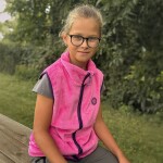 Vesta dívčí chlupatá se stojáčkem, Pidilidi, PD1140-03, růžová - 104 | 4let