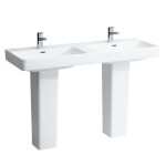 Laufen - Pro S Dvojumyvadlo, 130x46 cm, 2 otvory pro baterie, bílá H8149680001041