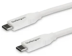StarTech bílá / Napájecí kabel USB-C / PD / 5A / 4 m (USB2C5C4MW)