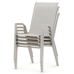 Zahradní židle, kov, síťovina, béžová, AZC-S1048 CRM