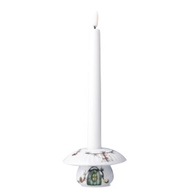 KÄHLER Porcelánový svícen Mushroom Hammershøi Christmas 6 cm, bílá barva, porcelán
