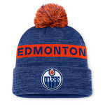 Fanatics Pánská Zimní Čepice Edmonton Oilers Authentic Pro Rink Beanie Cuff With POM