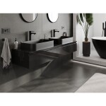 MEXEN/S - Orio koupelnová skříňka pod umyvadlo 160 cm s deskou, 1 šuplík, černá lesk 91A10-16023-1-BFC70
