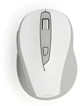 Hama WM-400 bílá / Bezdrátová optická myš / tichá / 1600 dpi / 6 tlačítek / 2.4 GHz