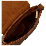 Trendy dámská koženková crossbody kabelka Divina, hnědá