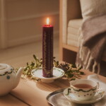 Royal Copenhagen Adventní svíčka Red 25 cm, červená barva, vosk