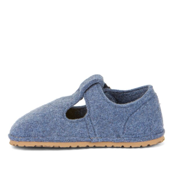 Chlapecké barefoot bačkory FLEXY WOOLY Denim; Froddo; G1700378-1; modrá - 23