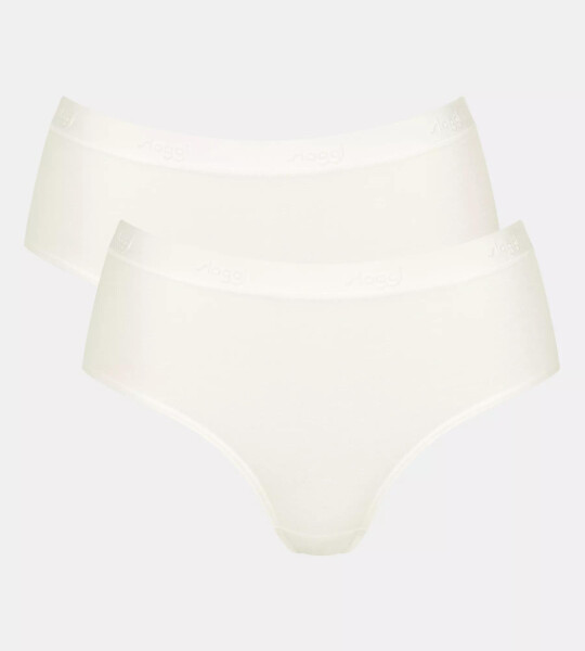 Dámské kalhotky GO Casual Midi 2P - WHITE - bílé 00GZ - SLOGGI WHITE XS