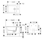 HANSGROHE - EluPura Q Závěsný bidet, otvor pro baterii, SmartClean, bílá 61170450