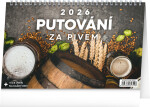 Kalendář 2026 stolní: Putování za pivem, 23,1 x 14,5 cm
