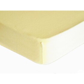 DekorTextil Napínací prostěradlo FROTÉ Premium krémové ROZMĚR: (š/d/v) 150 x 200 x 20 cm
