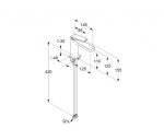 KLUDI - Decus Umyvadlová baterie, kartáčované zlato 54282N075
