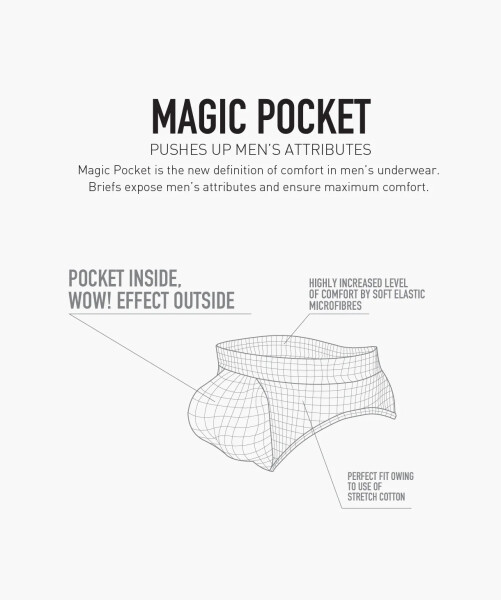 Slipy męskie Magic Pocket, XL