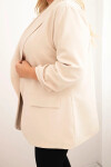 Dámská elegantní Plus Size sako béžová UNI