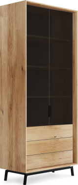 Massivo.cz Vitrína Modern Loft 2d/3s, dub, masiv