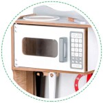 Dřevěná kuchyňka XXL + kuchyňské náčiní Ecotoys