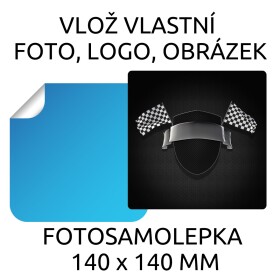 Foto samolepka velikosti 140x140 mm.