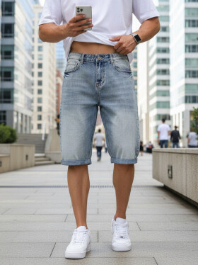 Spodenki męskie jeansowe niebieskie model 22145640 - FashionStreet s33