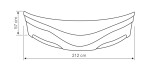 AQUALINE - DUNAJ 150 čelní panel, výška 57cm, včetně montážní sady G1355