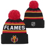 Outerstuff Dětská zimní čepice Calgary Flames NHL 3Rd Jersey Jacquard Cuff Pom