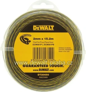 DeWalt Náhradní struna pro strunové sekačky / Tloušťka 2 mm / Délka 15,2 m (DT20650)