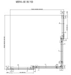 RAVAK - Matrix Sprchový kout čtyřdílný MSRV4-100/100, 99-101 cm, lesklý hliník/čiré sklo 1WVAAC00Z1