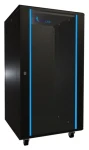 Extralink Rack 22U černá / Stojanový rozvaděč / 19" / Šířka 600 mm / Hloubka 600 mm / nosnost 600 kg / skleněné dveře (EX.14381)