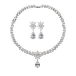 Luxusní souprava šperků Swarovski Elements Desireé, Bílá/čirá 43 cm