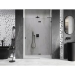 MEXEN/S - Lunar L sprchové dveře křídlové pravé 135 cm, transparent, grafit metal 834L-135-000-95-00-P