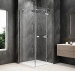 POLYSAN - GLOBE CHROME čtvercový sprchový kout 1000x1000, čiré sklo, pravé GB1010-3415RC