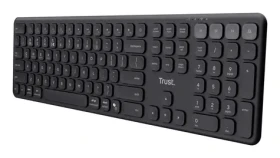 Trust Vaiya černá / Bezdrátová klávesnice / US layout / RF 2.4GHz Bluetooth / numerická klávesnice (25511)