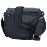 Stylová dámská koženková kabelko-ledvinka Ergitta new, tmavě modrá