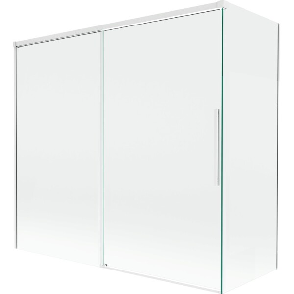 MEXEN/S - Rox vanová zástěna 2-křídlová posuvná 170 + 75 x 150, transparent, bílá 8C9-170-075-20-00