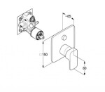 KLUDI - Renon Baterie pod omítku pro 2 spotřebiče, broušený Gunmetal 42763N275