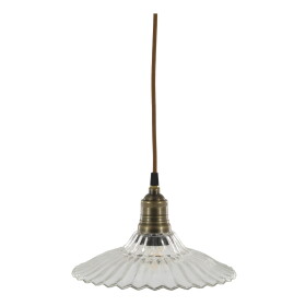 Chic Antique Stropní lampa Clear Brass Top Ø 26 cm, čirá barva, sklo, kov