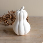 Storefactory Podzimní dekorace Dýně Hovsvik 13 cm, bílá barva, keramika