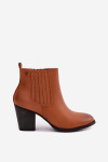 Dámské zateplené kozačky na podpatku Medicine RW16-OBD428-80X Camel 39