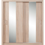 Šatní skříň Cadu se zrcadlem - 200x215x60 cm (dub sonoma)