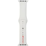 Audi Sport Red Logo Silicone řemínek bílá / Řemínek / silikonový / pro Apple Watch 40/41/42mm (AUS-SR-AW40-42-R8/D2-WE)