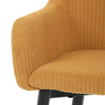 Barová židle, žlutá, látka,AUB-V4009 YEL6