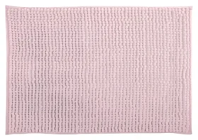 MSV CHENILLE světle růžová / Koupelnová předložka / mikrovlákno / protiskluzová / 50 x 80 cm