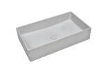 Umyvadlo na desku SAT Cemento 64x37 cm šedá bez přepadu CEM6437TS CEM6437TS