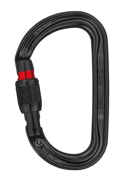 Karabina PETZL AmD screw-lock černá