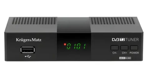 KrugerMatz KM0550D / Set-top box / DVB-T2 / H.265 HEVC / HDMI / USB (KM0550D)