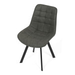 Jídelní židle, šedá, látka vintage, HC-V3066 GREY3