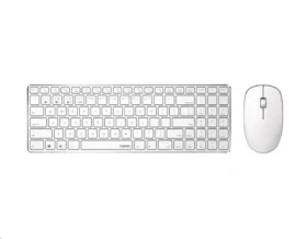 Rozbaleno - Rapoo 9300M Multi-Mode bílá / bezdrátová sada klávesnice a myši / 2.4 GHz / BT 3.0 a 4.0 / CZ-SK verze / rozbaleno (6940056184740.rozbaleno)
