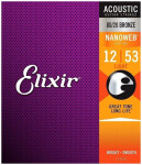 Elixir Acoustic 80/20 Bronze with NANOWEB .012 - .053