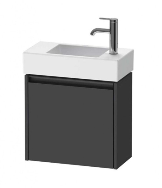 DURAVIT - Ketho.2 Umyvadlová skříňka 44x48x24 cm, 1 dvířka, panty vlevo, grafit mat K25072L49490000