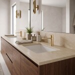 REA - Umyvadlová baterie Veneta Brush Gold Nízka REA-B3010