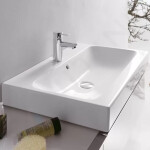 GEBERIT - iCon Umyvadlo 600x485 mm, otvor pro baterii, s přepadem, bílá 124560000